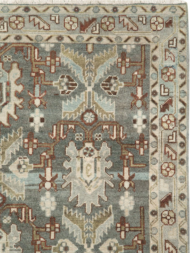 Vintage Persian Malayer Accent Rug, No.28656 - Gsblank