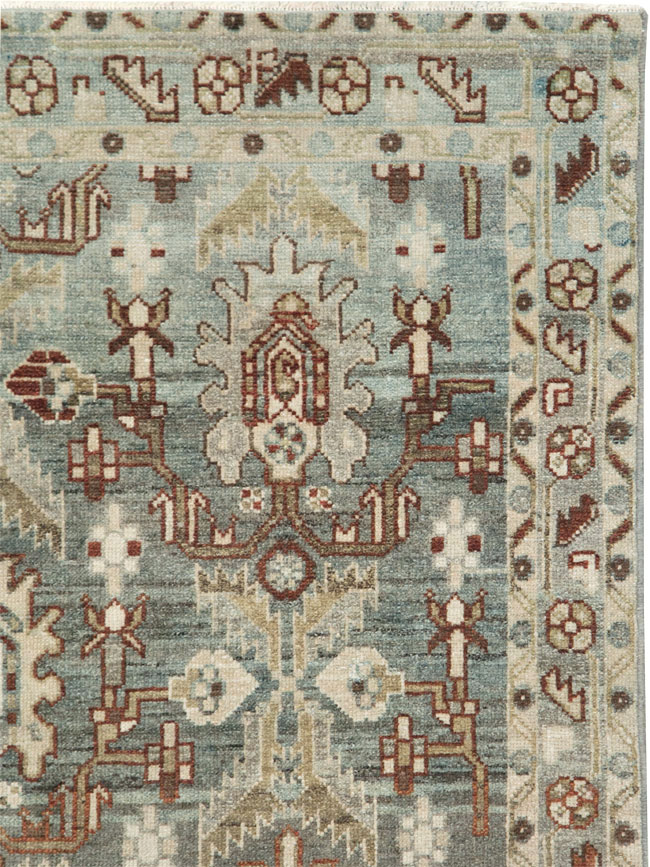 Vintage Persian Malayer Accent Rug, No.28656 - Gsblank