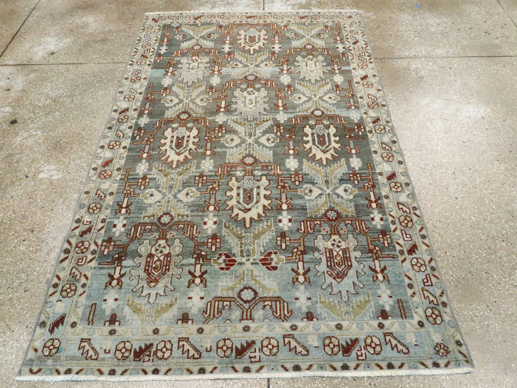 Vintage Persian Malayer Accent Rug, No.28656 - Gsblank