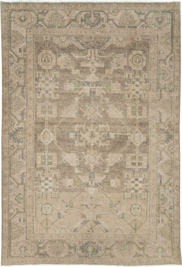 Vintage Persian Malayer Accent Rug, No.28657 - Gsblank