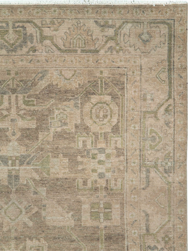 Vintage Persian Malayer Accent Rug, No.28657 - Gsblank