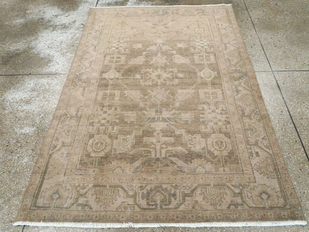 Vintage Persian Malayer Accent Rug, No.28657 - Gsblank