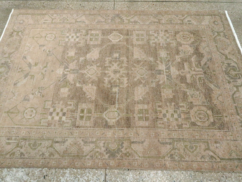 Vintage Persian Malayer Accent Rug, No.28657 - Gsblank