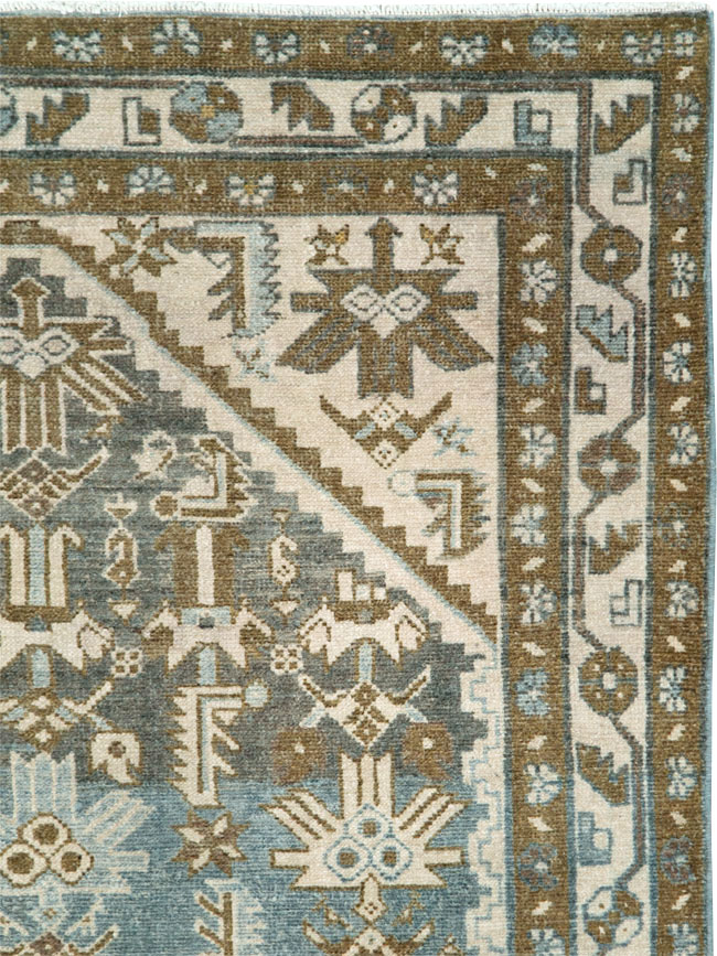 Vintage Persian Malayer Accent Rug, No.28659 - Gsblank