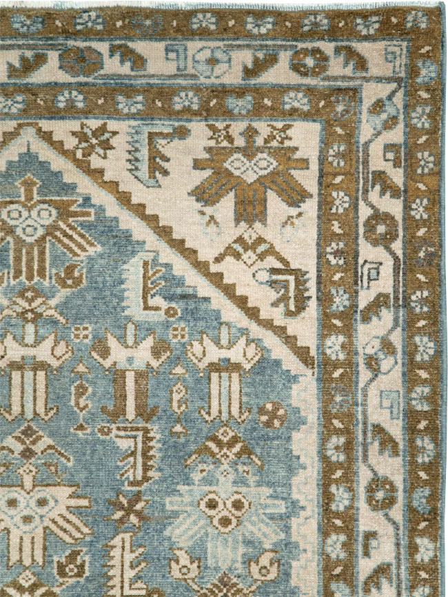 Vintage Persian Malayer Accent Rug, No.28659 - Gsblank