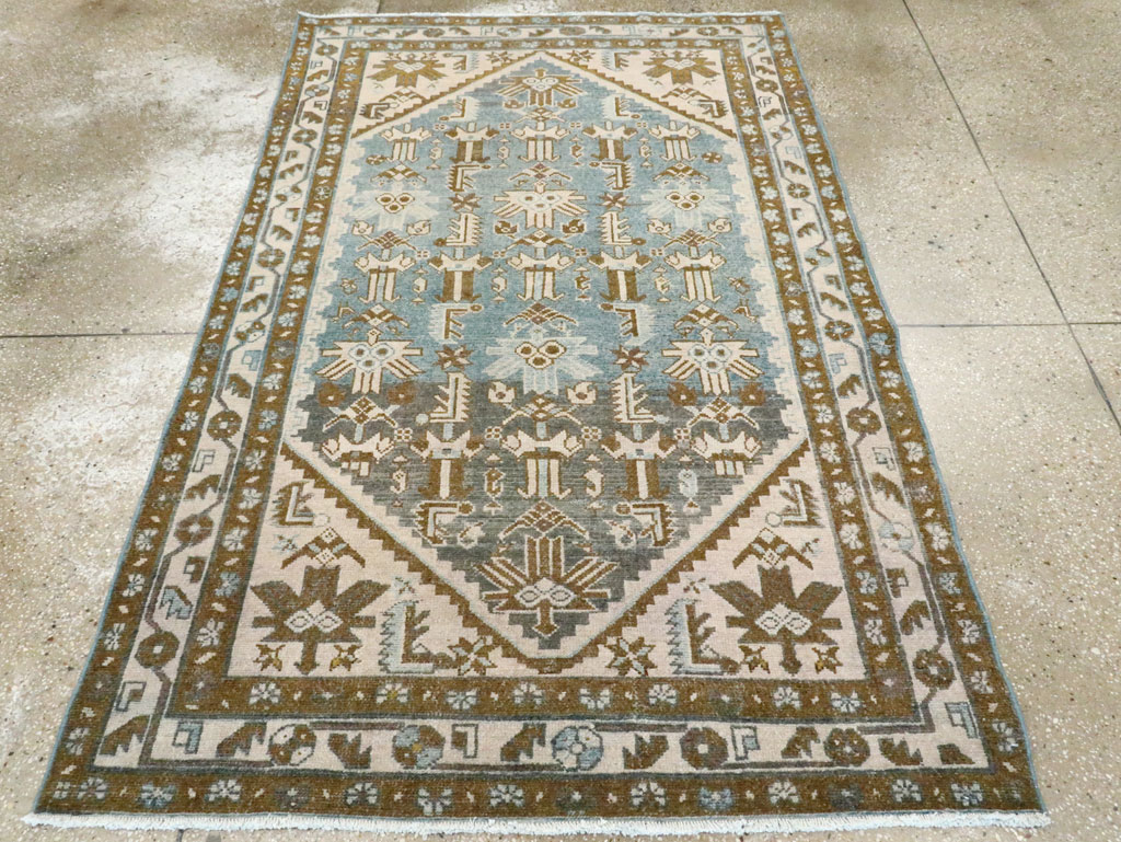 Vintage Persian Malayer Accent Rug, No.28659 - Gsblank