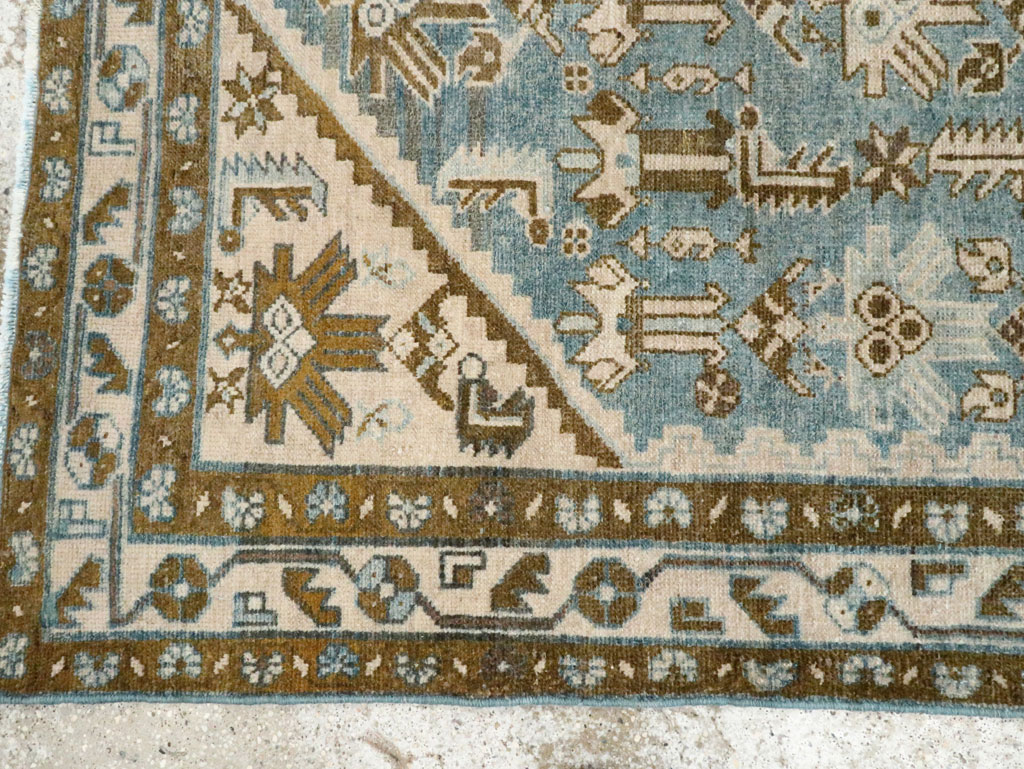 Vintage Persian Malayer Accent Rug, No.28659 - Gsblank