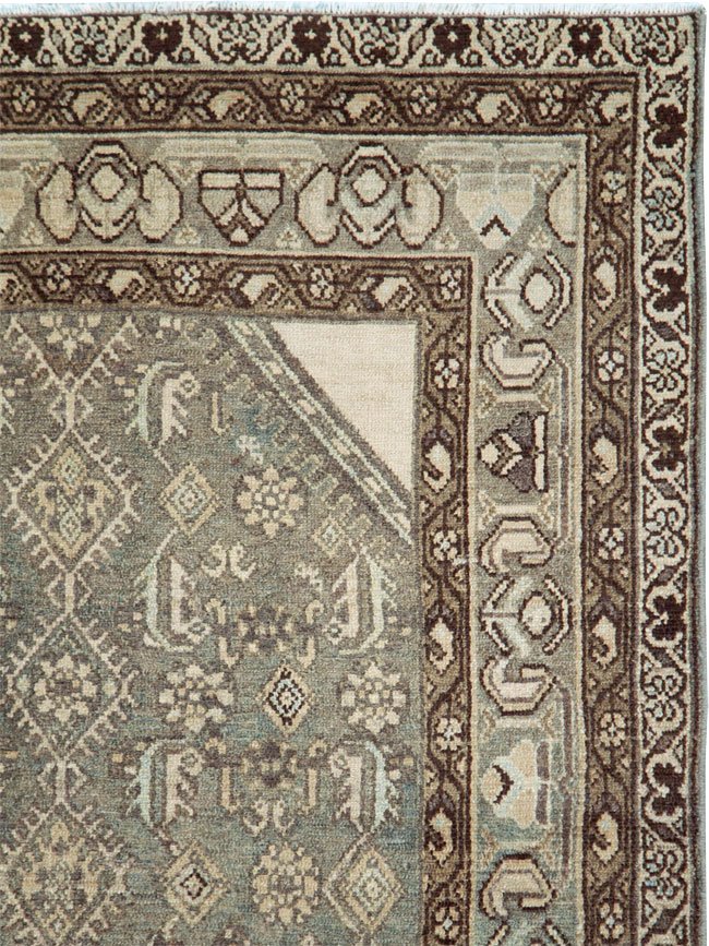 Vintage Persian Malayer Throw Rug, No.28661 - Gsblank