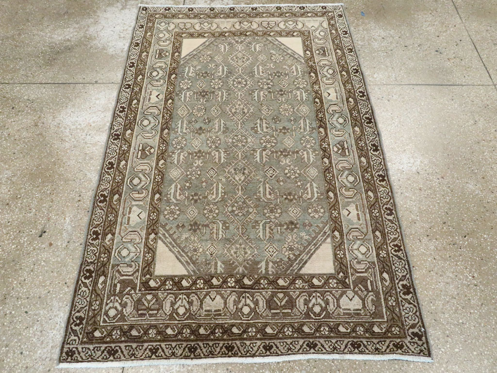 Vintage Persian Malayer Throw Rug, No.28661 - Gsblank