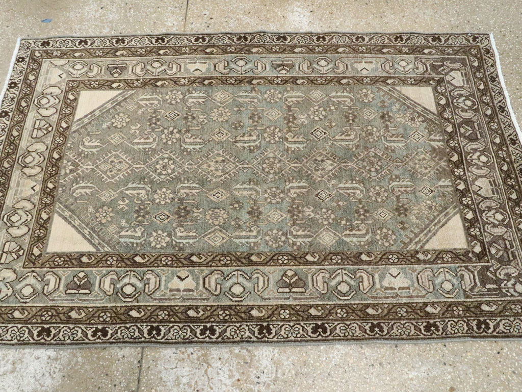 Vintage Persian Malayer Throw Rug, No.28661 - Gsblank