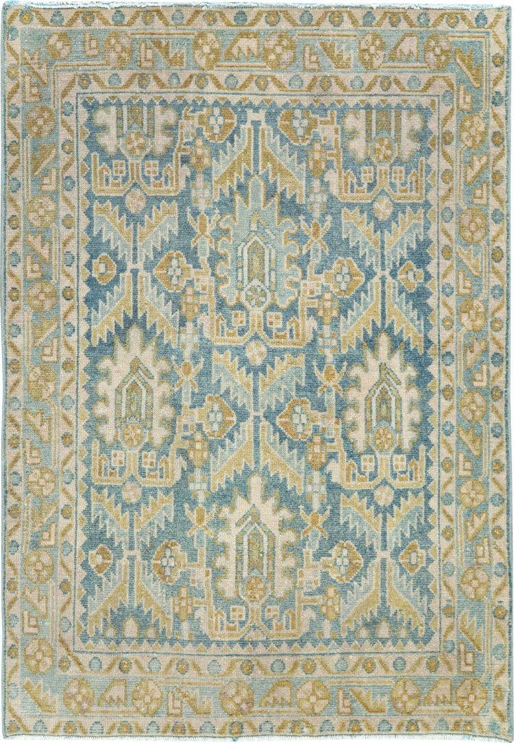 Vintage Persian Malayer Throw Rug, No.28662 - Gsblank