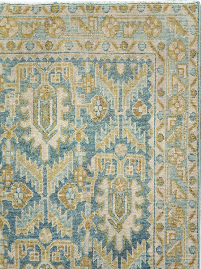 Vintage Persian Malayer Throw Rug, No.28662 - Gsblank