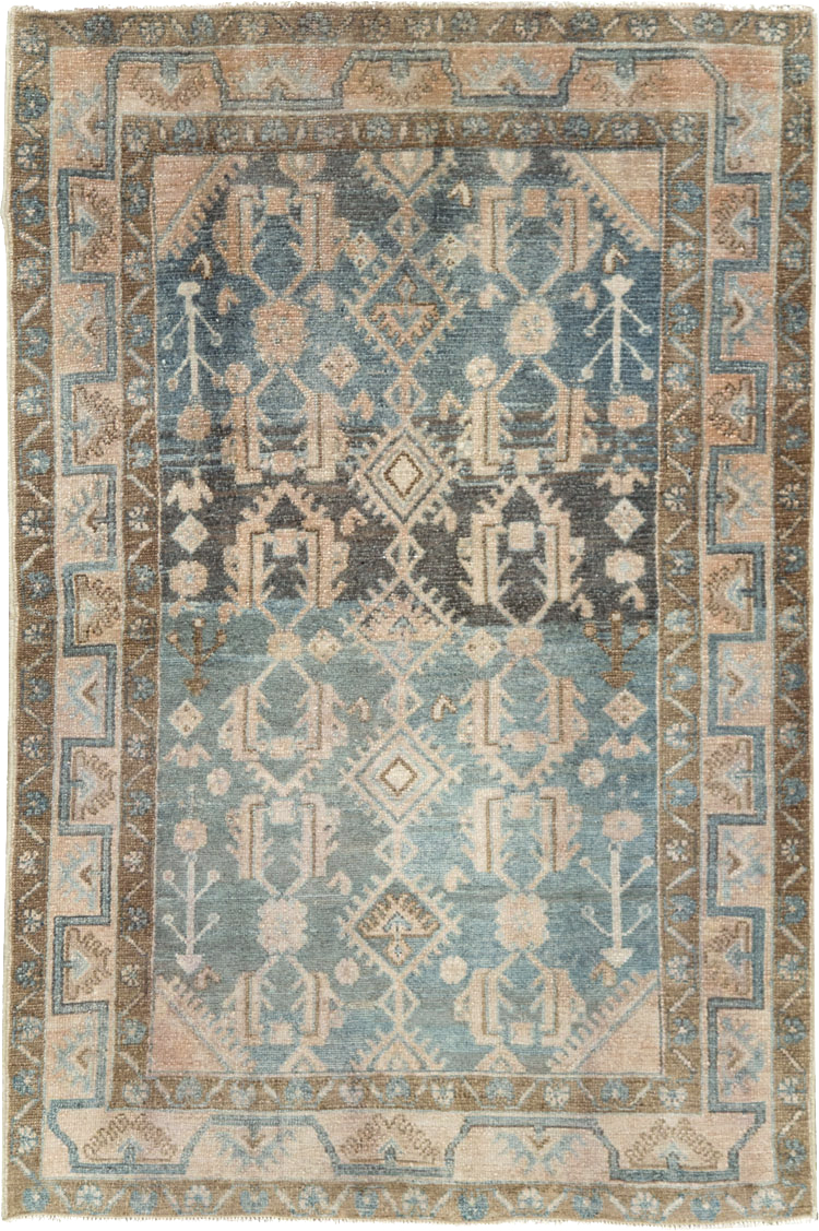 Vintage Persian Malayer Throw Rug, No.28665 - Gsblank