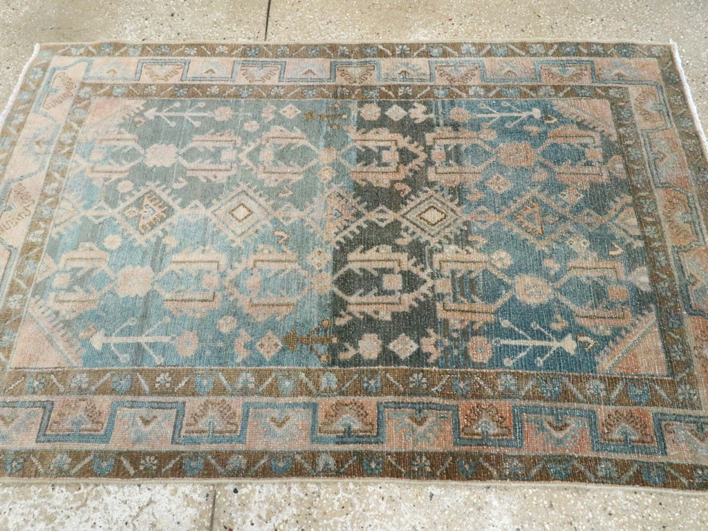 Vintage Persian Malayer Throw Rug, No.28665 - Gsblank