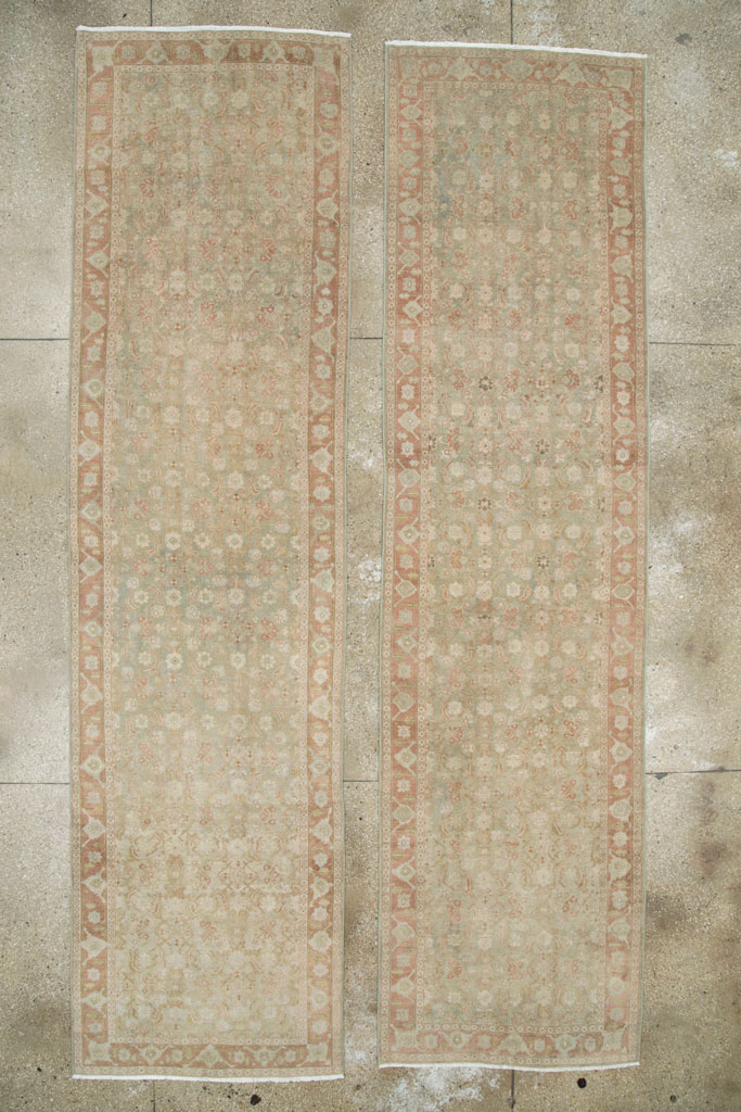 Vintage Persian Tabriz Runner (Pair: 1 of 2), No.28704 - Gsblank