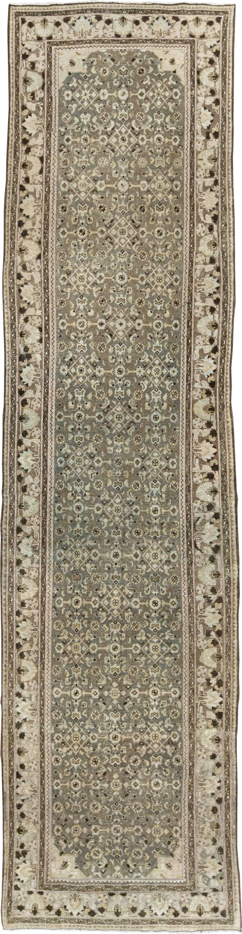 Vintage Persian Malayer Wide Gallery Runner, No.28705 - Gsblank