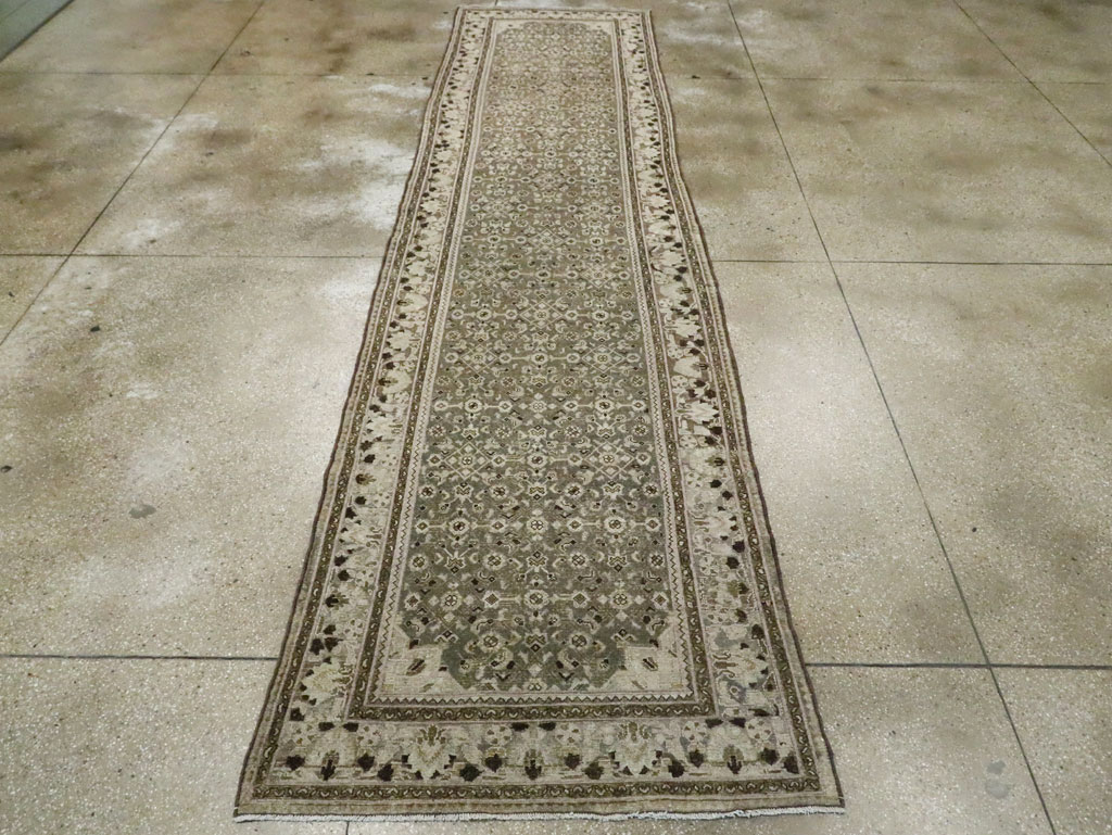 Vintage Persian Malayer Wide Gallery Runner, No.28705 - Gsblank