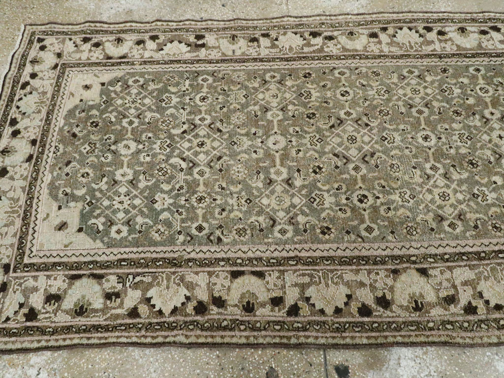 Vintage Persian Malayer Wide Gallery Runner, No.28705 - Gsblank