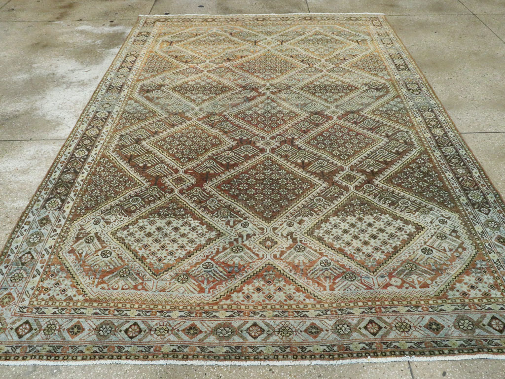 Antique Persian Afshar Small Room Size Carpet, No.28730 - Gsblank