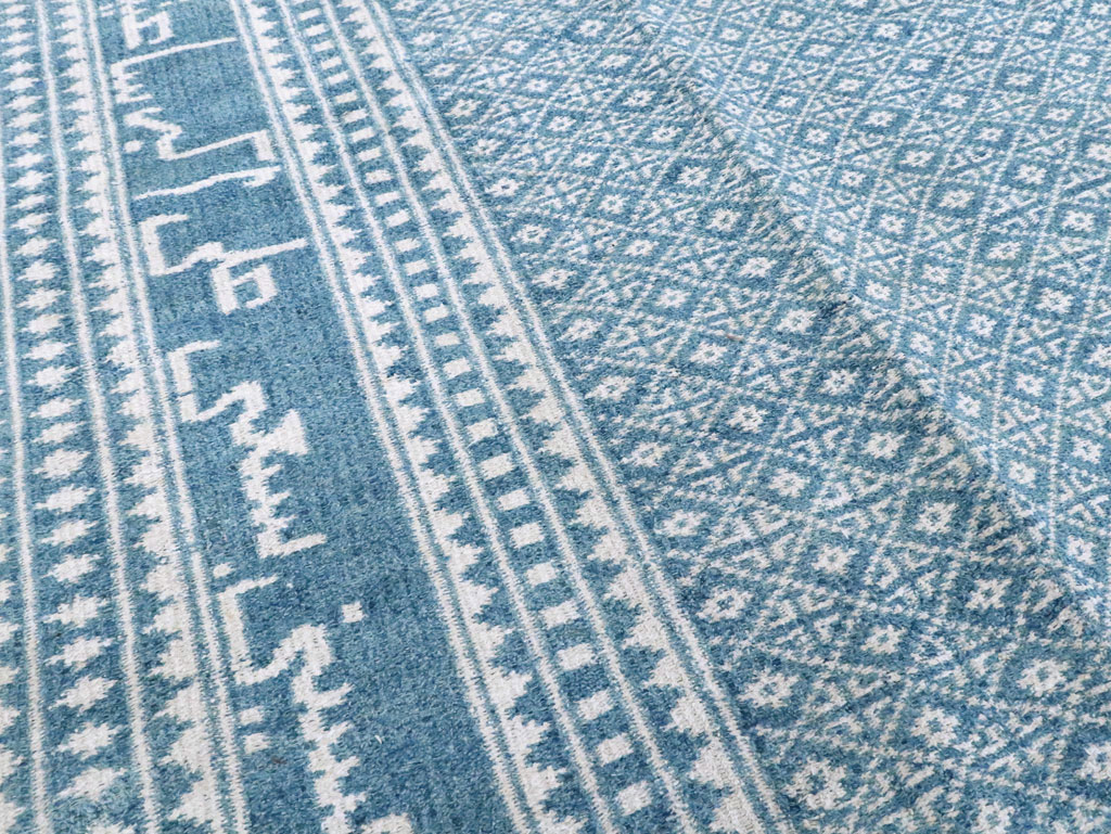 Vintage Persian Flatweave Room Size Carpet, No.28744 - Gsblank