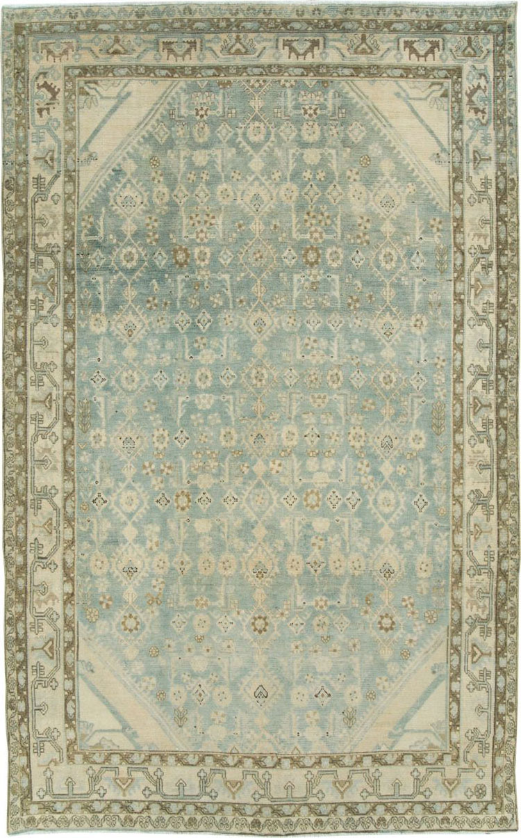 Vintage Persian Malayer Accent Carpet, No.28746 - Gsblank