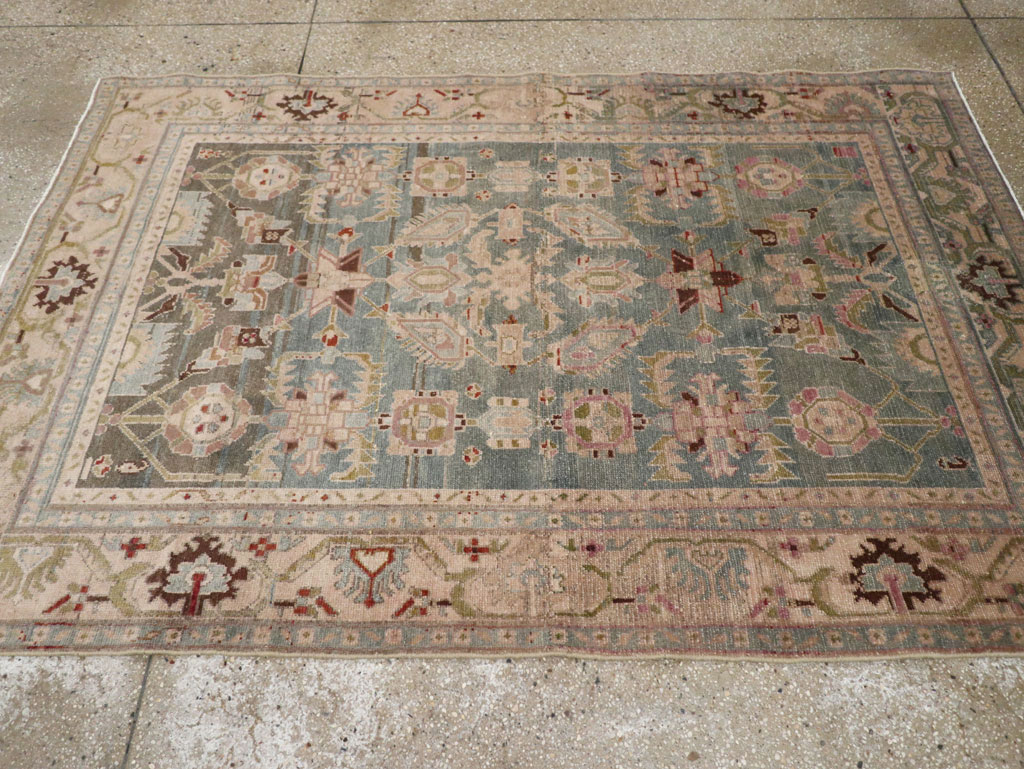 Vintage Persian Malayer Accent Rug, No.28757 - Gsblank