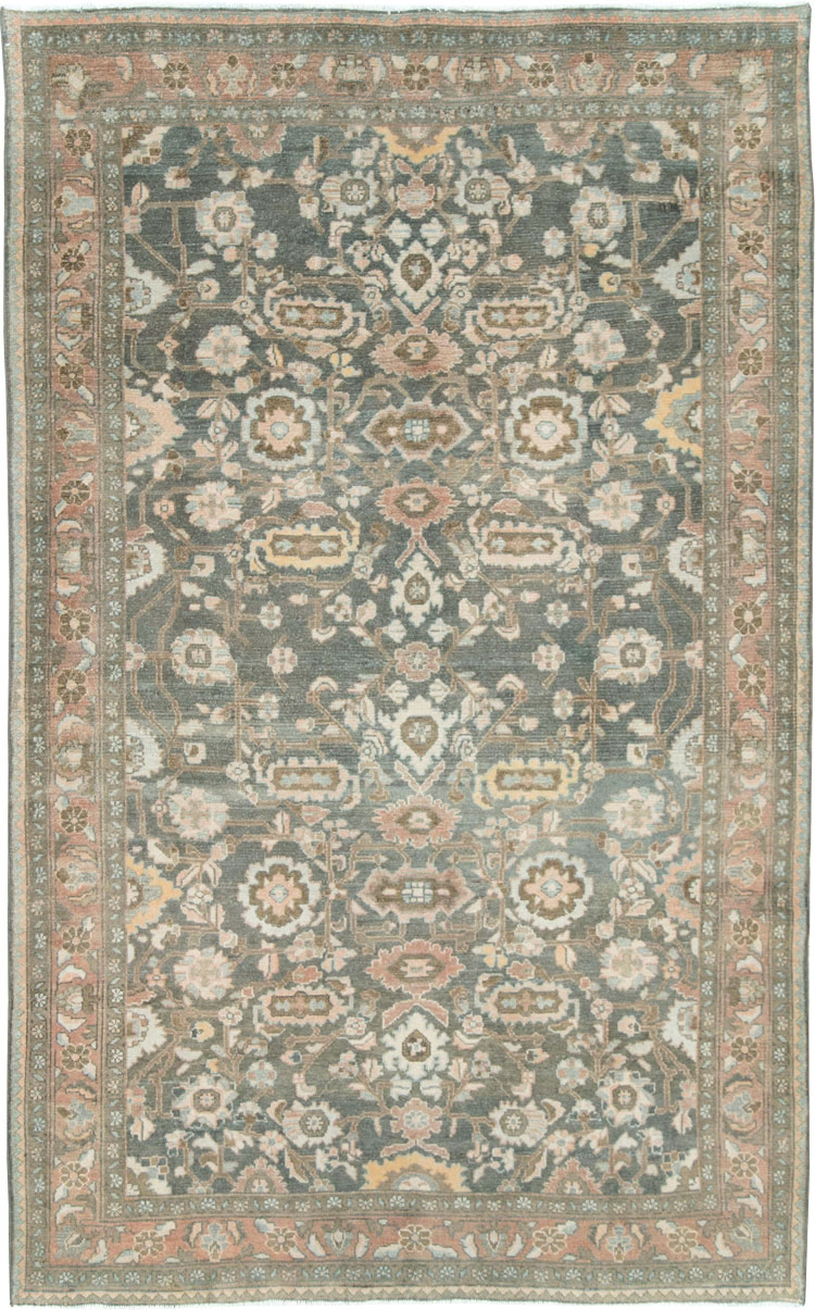 Vintage Persian Malayer Accent Rug, No.28758 - Gsblank