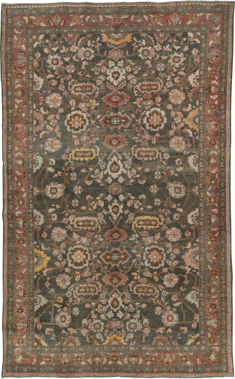 Vintage Persian Malayer Accent Rug, No.28758 - Gsblank