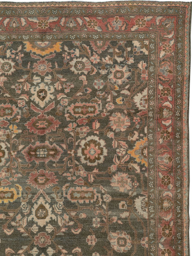 Vintage Persian Malayer Accent Rug, No.28758 - Gsblank