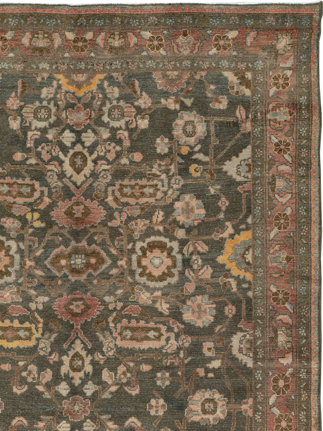 Vintage Persian Malayer Accent Rug, No.28758 - Gsblank