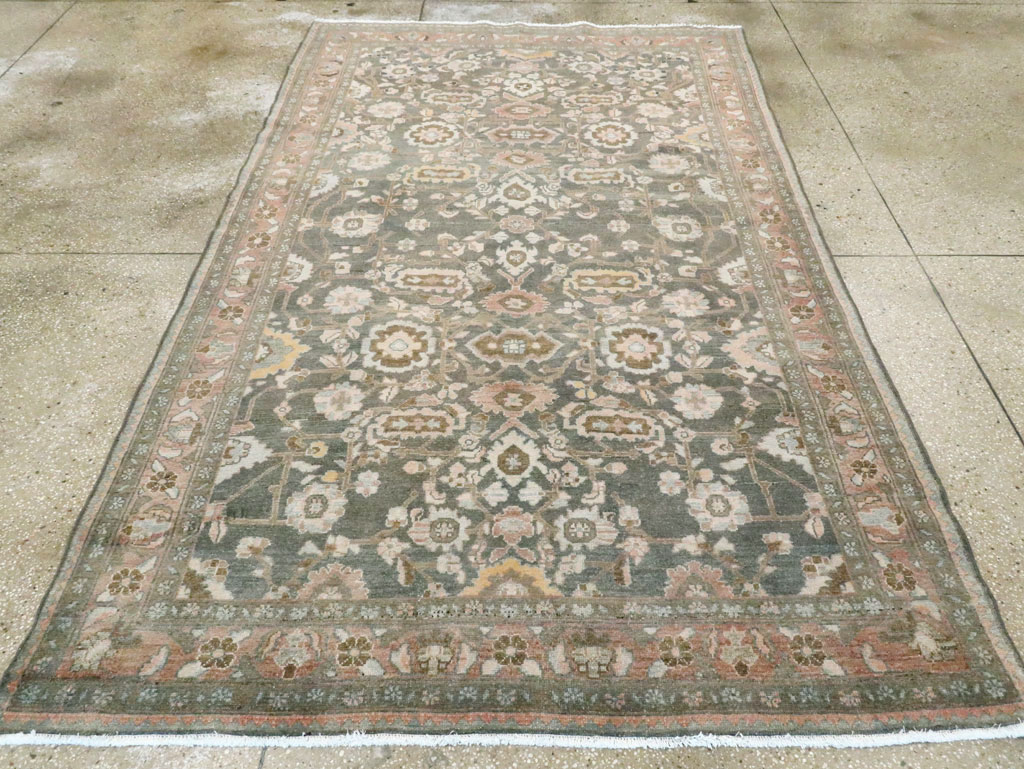 Vintage Persian Malayer Accent Rug, No.28758 - Gsblank