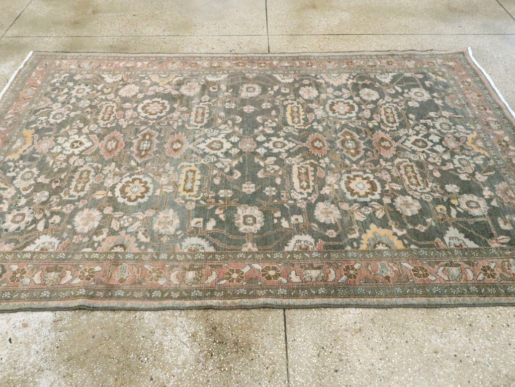 Vintage Persian Malayer Accent Rug, No.28758 - Gsblank