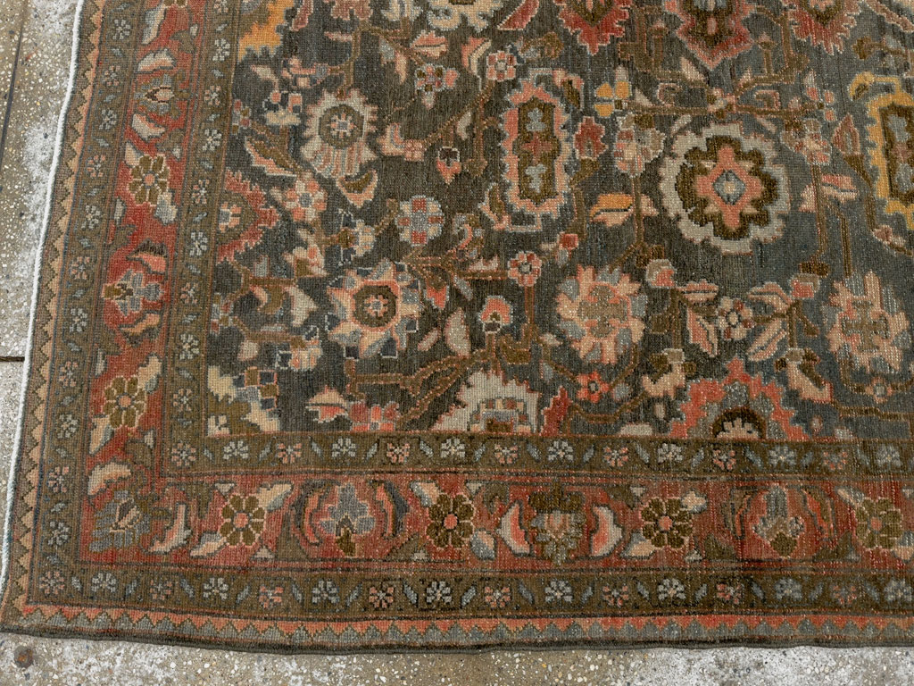 Vintage Persian Malayer Accent Rug, No.28758 - Gsblank
