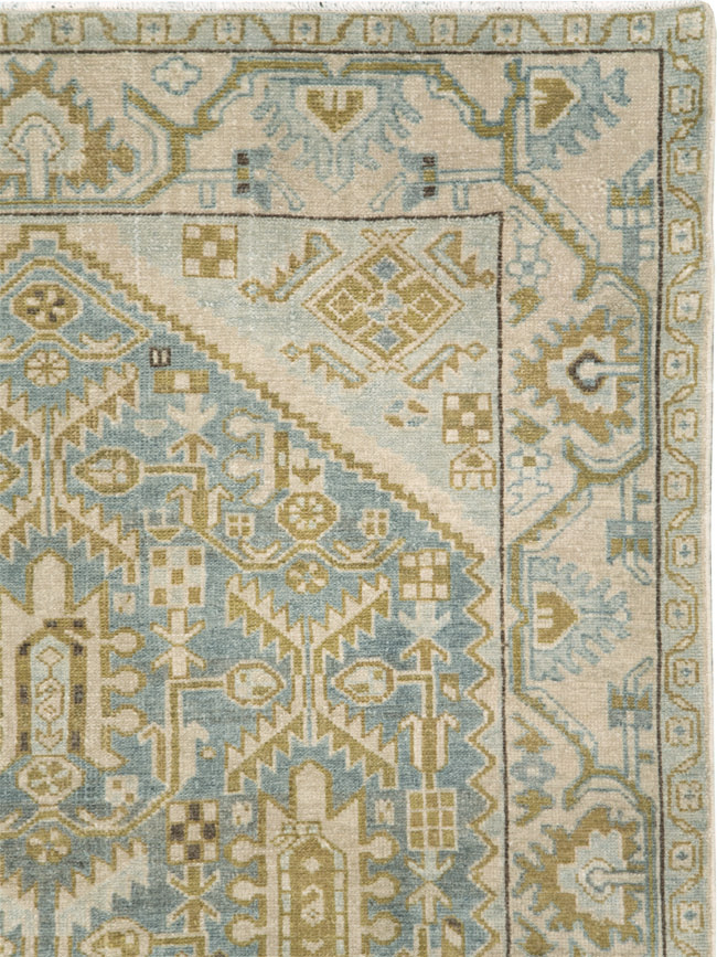Vintage Persian Malayer Accent Rug, No.28763 - Gsblank