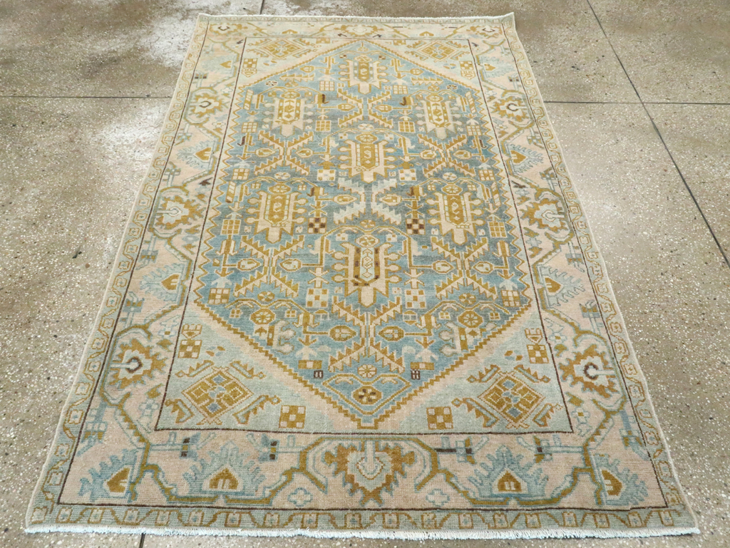 Vintage Persian Malayer Accent Rug, No.28763 - Gsblank