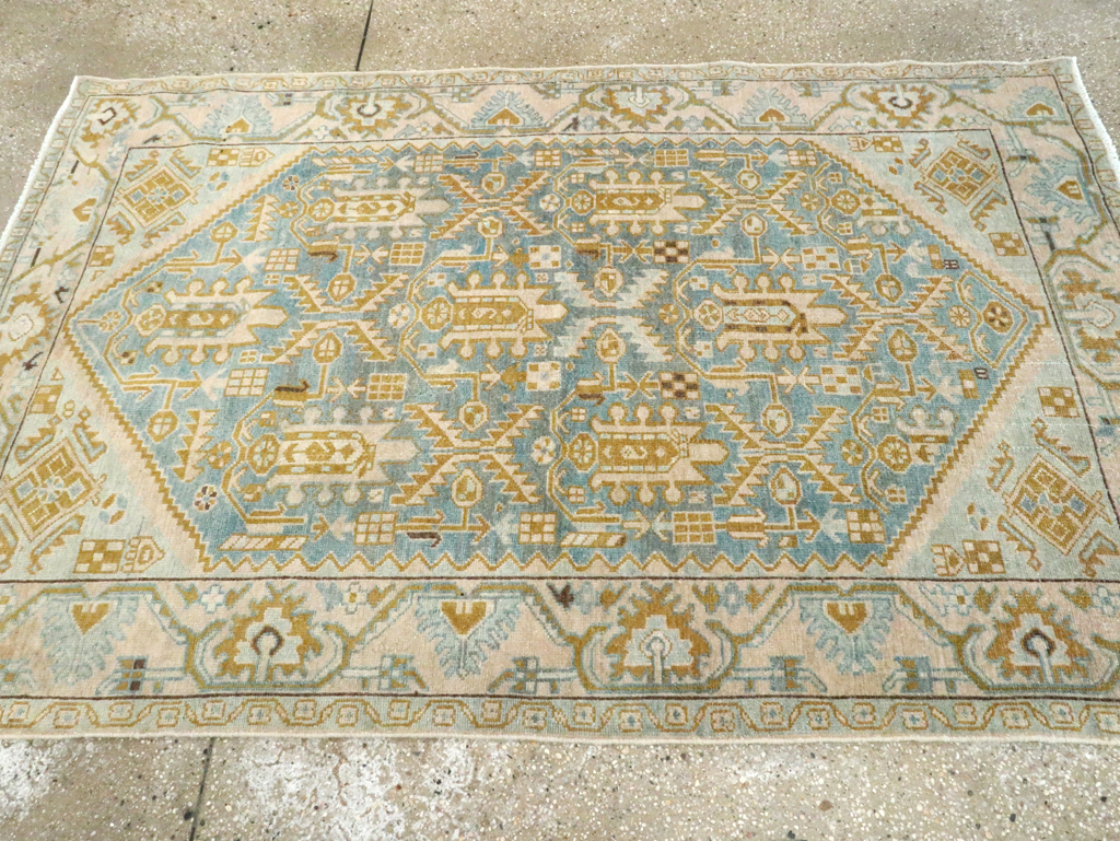 Vintage Persian Malayer Accent Rug, No.28763 - Gsblank