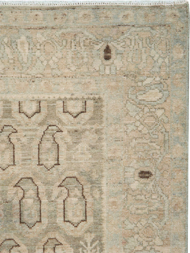 Vintage Persian Malayer Throw Rug, No.28765 - Gsblank