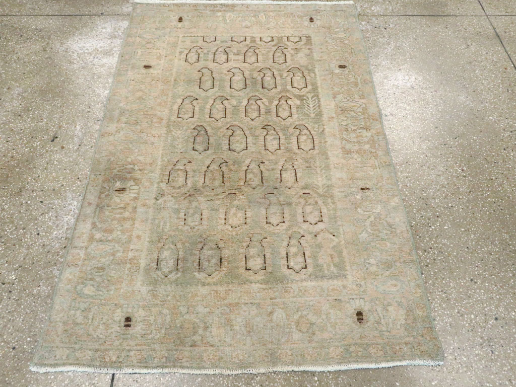 Vintage Persian Malayer Throw Rug, No.28765 - Gsblank