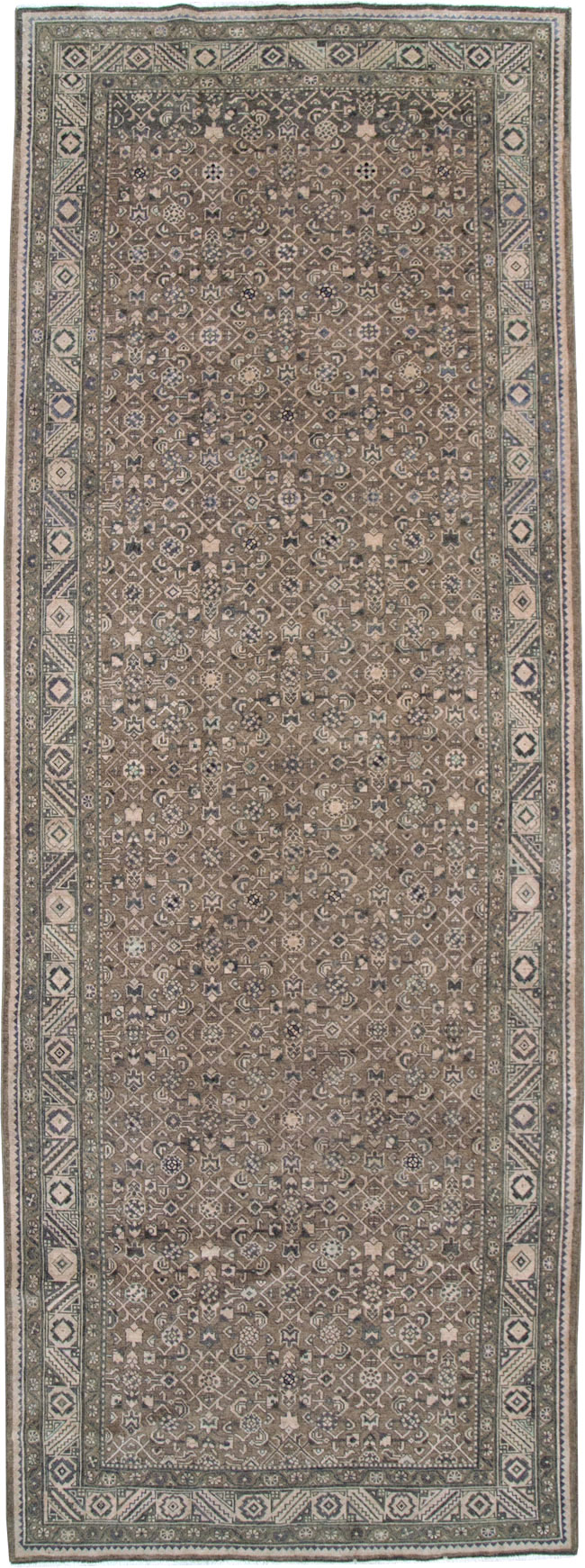 Vintage Persian Malayer Wide Gallery Runner, No.28767 - Gsblank
