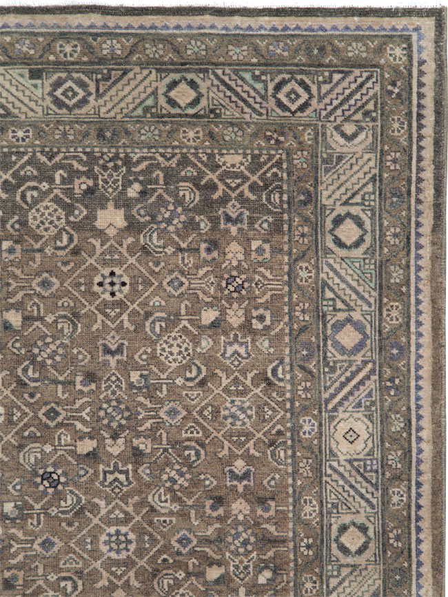 Vintage Persian Malayer Wide Gallery Runner, No.28767 - Gsblank