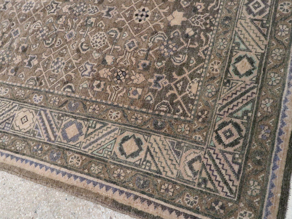 Vintage Persian Malayer Wide Gallery Runner, No.28767 - Gsblank