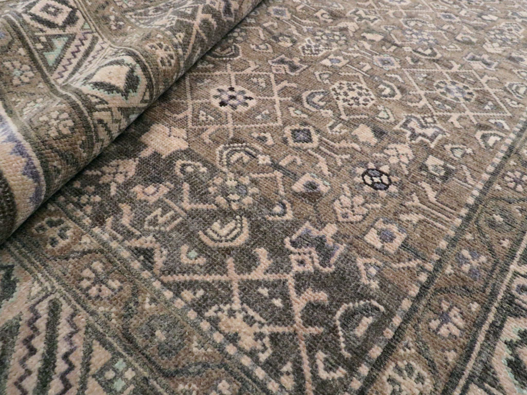 Vintage Persian Malayer Wide Gallery Runner, No.28767 - Gsblank