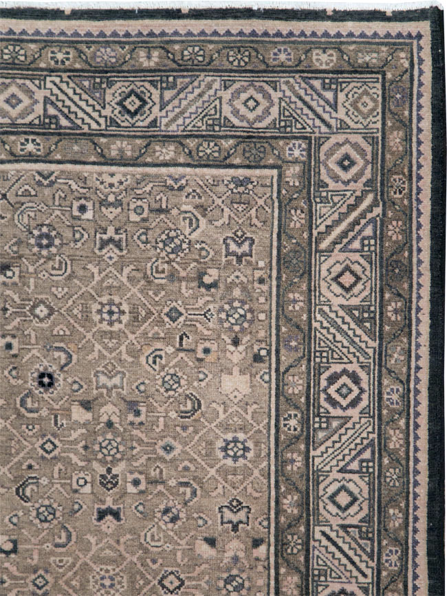Vintage Persian Malayer Wide Gallery Runner, No.28770 - Gsblank