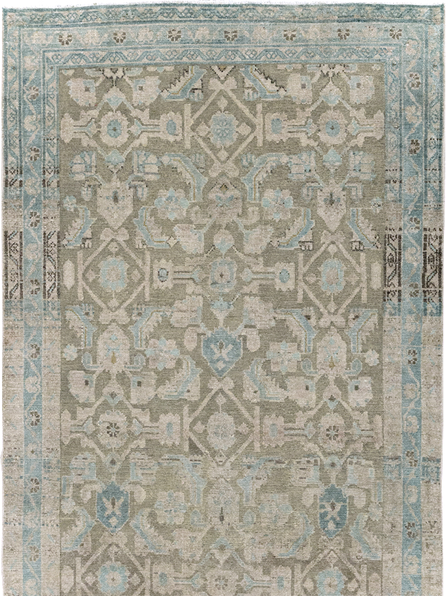 Vintage Persian Malayer Wide Gallery Runner, No.28776 - Gsblank