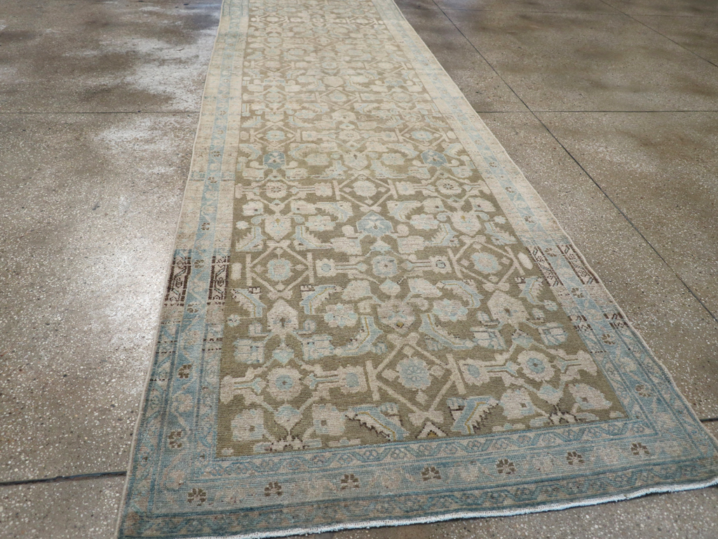 Vintage Persian Malayer Wide Gallery Runner, No.28776 - Gsblank