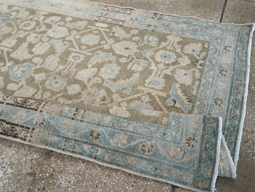 Vintage Persian Malayer Wide Gallery Runner, No.28776 - Gsblank