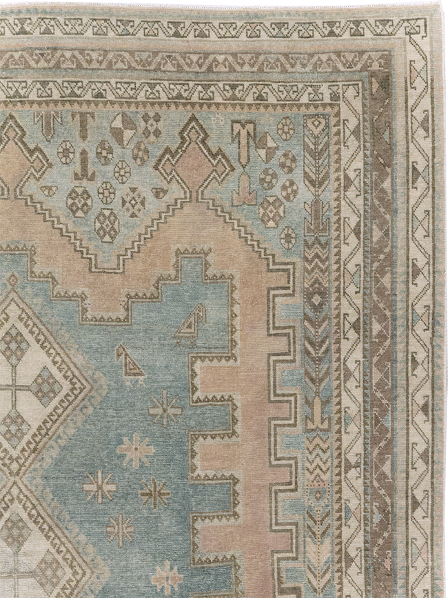 Vintage Persian Afshar Accent Rug, No.28777 - Gsblank