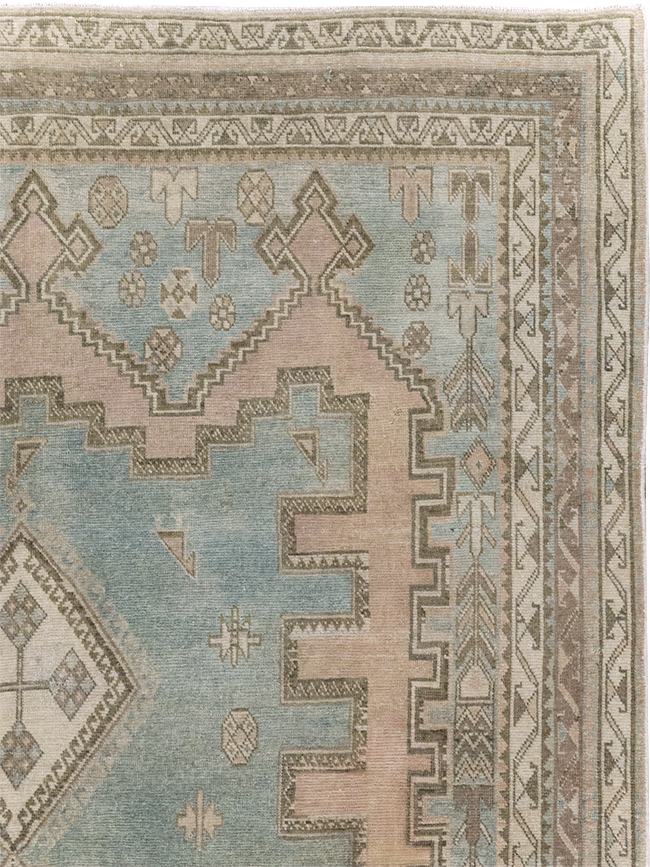 Vintage Persian Afshar Accent Rug, No.28777 - Gsblank