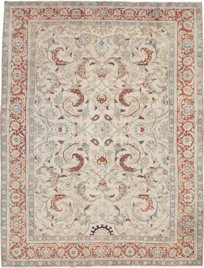 Antique Persian Tabriz Room Size Carpet, No.28783 - Gsblank