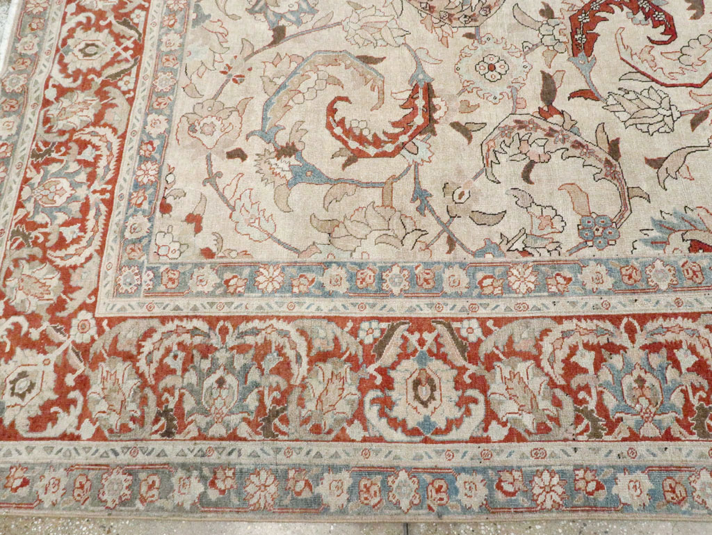 Antique Persian Tabriz Room Size Carpet, No.28783 - Gsblank